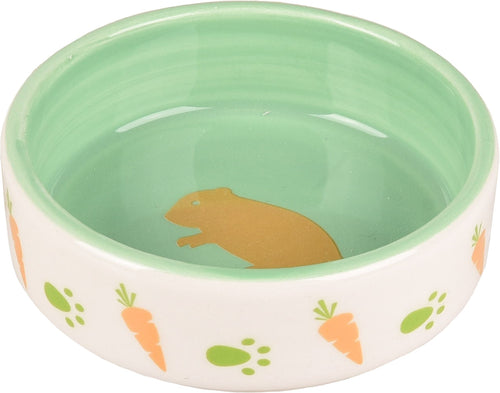 FLAMINGO Bol ceramic pentru rozatoare AILA, 8,5cm diametru, 100ml, Alb