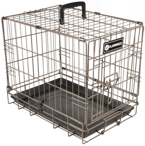 FLAMINGO Cusca EBO Taupe pentru caini, metal