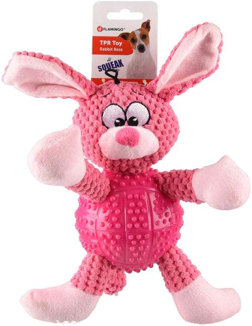 FLAMINGO Jucarie pentru caini Iepure, 32cm, Roz