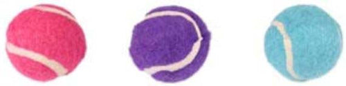FLAMINGO Jucarie pentru pisici Minge tenis + clopotel, 4cm, 3bucati, div. culori