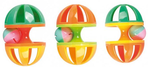FLAMINGO Jucarie pentru rozatoare Gantera 10cm, diametru 6,5cm, diverse culori