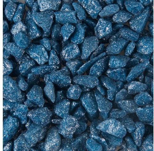 FLAMINGO Pietris  pentru acvarii, 1kg, Albastru Neon cu sclipici