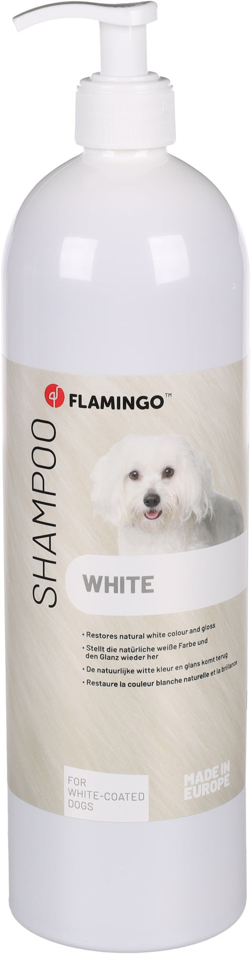 FLAMINGO Sampon pentru caini cu blana alba 1L