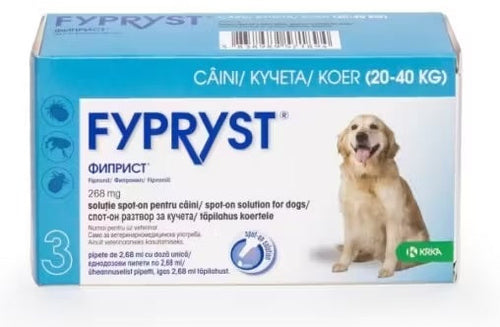 FYPRYST Dog 268mg L (20-40kg) x 3 pipete - comandat per 1 pipeta