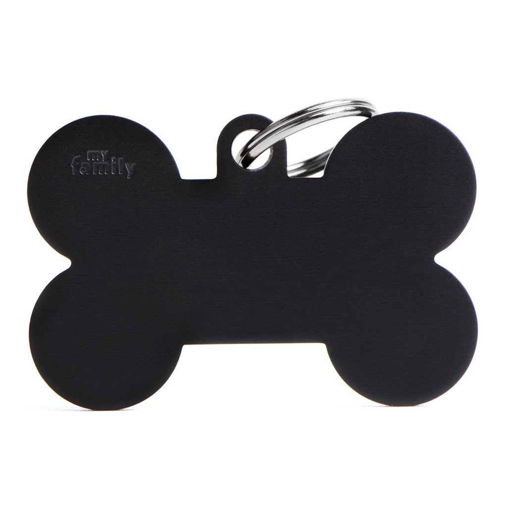 Medalion tag MyFamily Os Aluminiu XL Negru - Animax