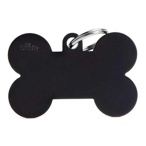 Medalion tag MyFamily Os Aluminiu XL Negru - Animax