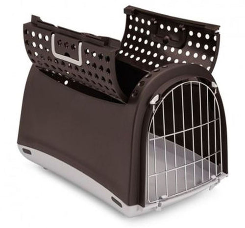 IMAC Transportor cu deschidere verticala LINUS CABRIO, 50x32x34,5cm, Negru
