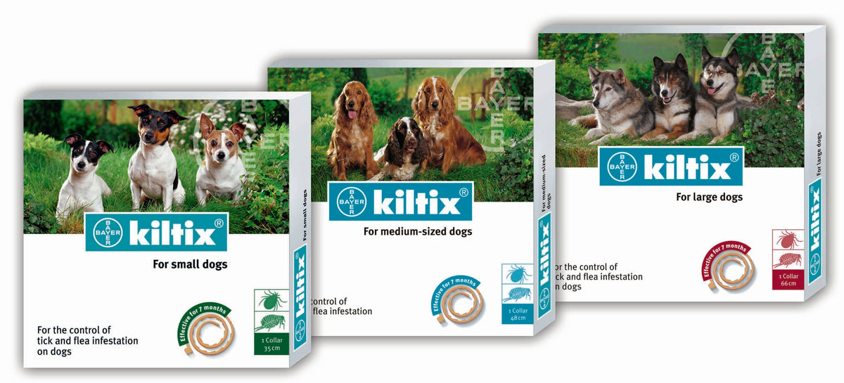 KILTIX (Bayer) Colier impotriva puricilor si capuselor pentru caini 