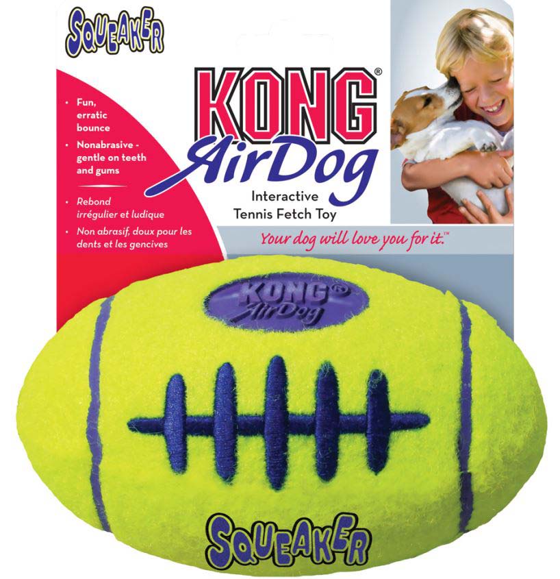 KONG Jucarie pentru caini Air Squeaker Football, L 16,51x10,16x17,15cm