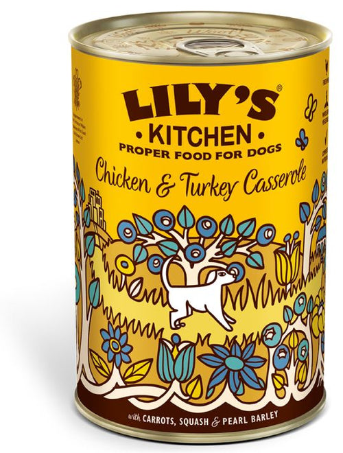 LILY'S KITCHEN Conserva pentru caini, cu Pui si Curcan 400g