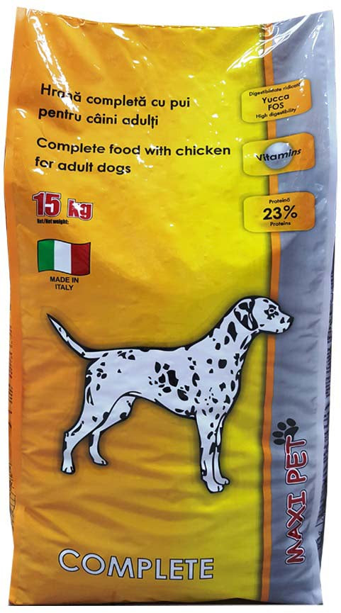MAXI PET COMPLETE Hrana uscata pentru caini adulti, cu Pui 15kg