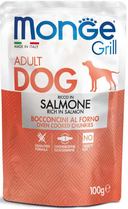 MONGE Grill Plic hrana umeda pentru caini, cu Somon 100g