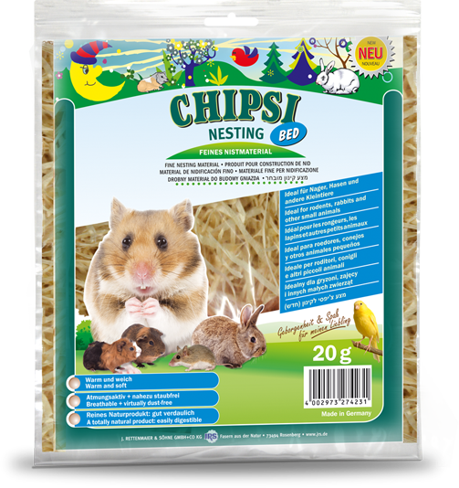 Asternut pentru Rozatoare Chipsi Nesting Bed 20g - Animax