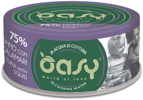 OASY More Love Conserva pentru pisici, cu Ton si Calamar 70g