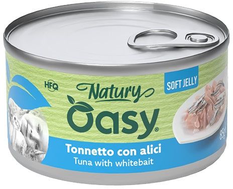 OASY Natury Conserva pentru pisici, cu Ton si Ansoa, în jeleu 85g