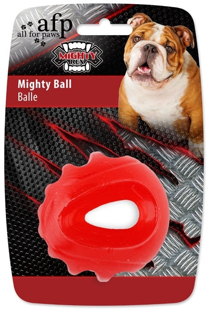 OUTLET ALL FOR PAWS Mighty Rex Jucarie pentru caini minge TPR 7x6.2x6.2cm
