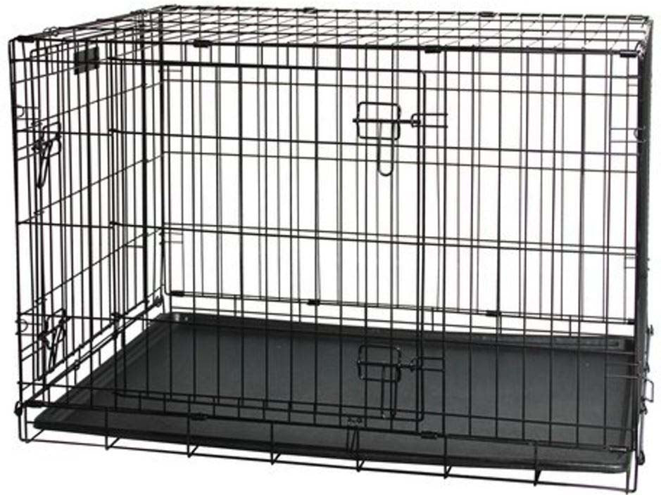 PAWISE Cusca din metal pentru caini, demontabila, Negru