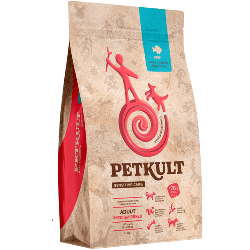 Hrana uscata pentru caini Petkult Sensitive Adult Talie Medie Peste 3kg - Animax