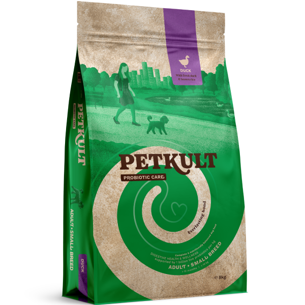 Hrana uscata pentru caini Petkult Probiotics Rata Adult Talie Mica 8kg - Animax