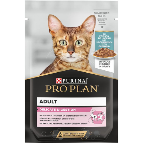 Hrana umeda pentru pisici Pro Plan Delicate Delicate Digestion Peste Oceanic 85g - Animax