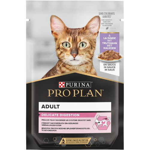 Hrana umeda pentru pisici Pro Plan Delicate Digestion Curcan 85g - Animax