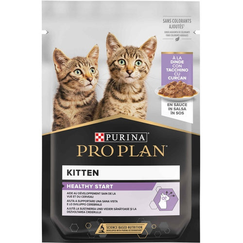 PRO PLAN KITTEN Plic hrana umeda pentru pisici cu Curcan 85g