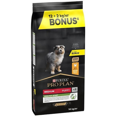 PRO PLAN Hrana uscata PUPPY Medium Breed, cu Pui, 12+2 kg
