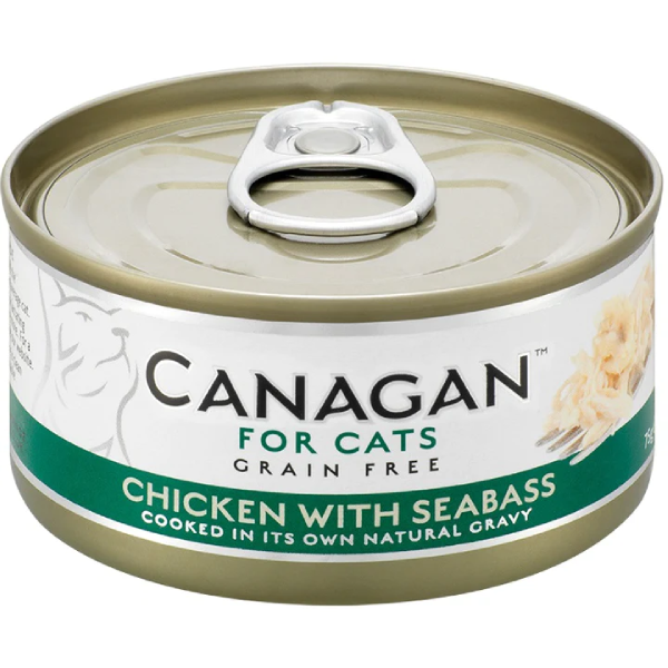 Hrana umeda pentru pisici Canagan Cat Pui&Biban 75g - Animax
