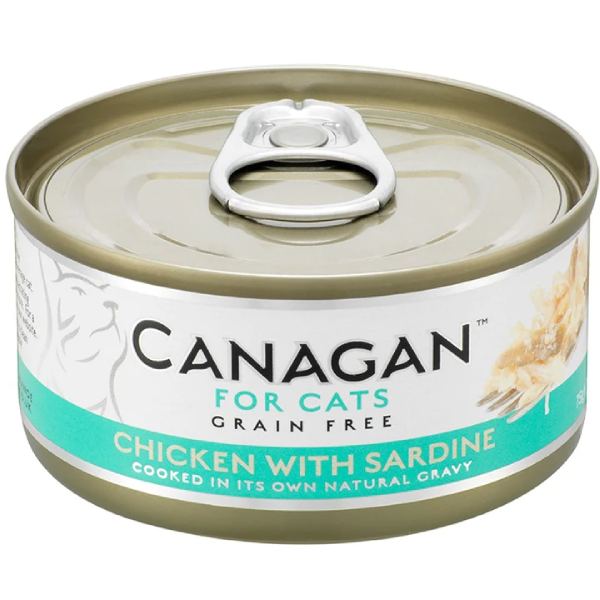 Hrana umeda pentru pisici Canagan Cat Pui&Sardine 75g - Animax