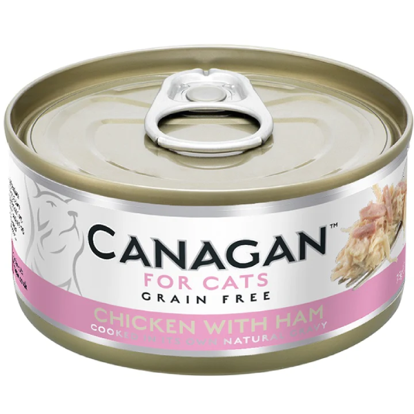 Hrana umeda pentru pisici Canagan Cat Pui&Sunca 75g - Animax