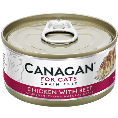 Hrana umeda pentru pisici Canagan Cat Pui&Vita 75g - Animax