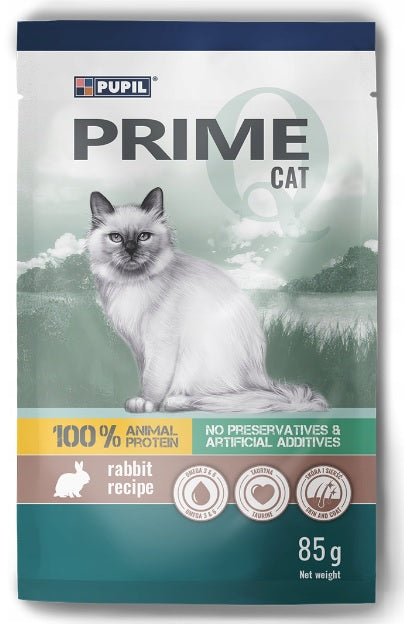 PUPIL PRIME Plic, Hrana umeda pentru pisici, cu Iepure 85g