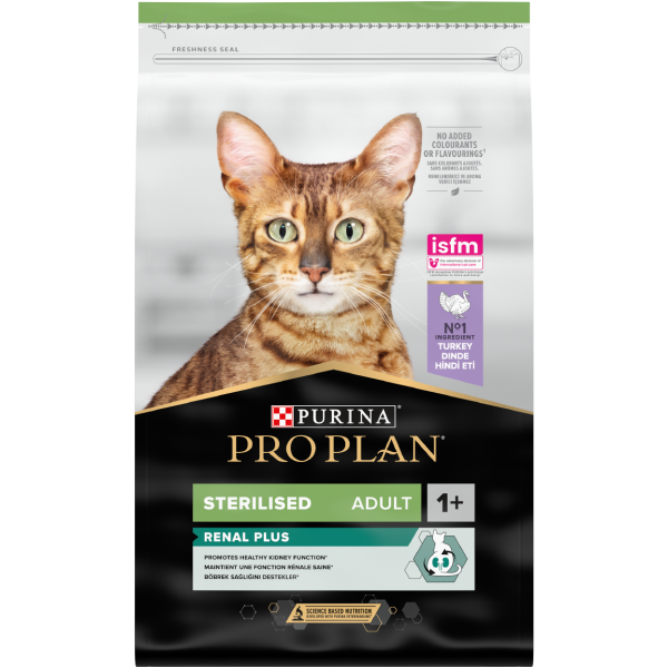 Hrana uscata pentru pisici Pro Plan Sterilised Renal Plus Curcan 10kg - Animax