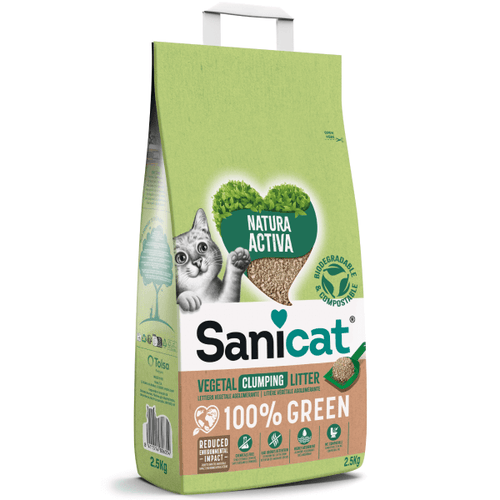 Asternut vegetal pentru litiera Sanicat Clumping 2.5 kg - Animax
