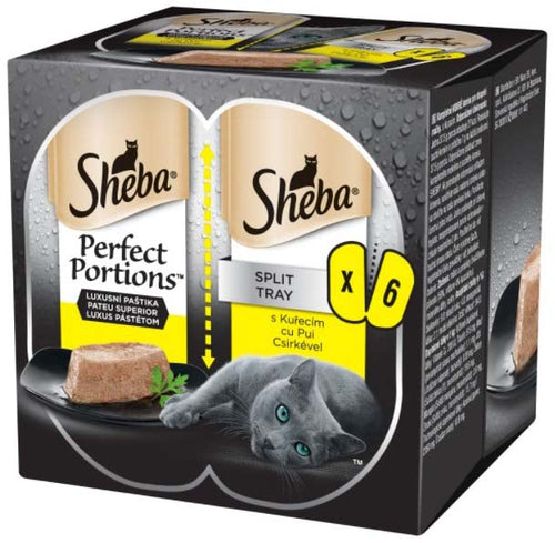 SHEBA Perfect Portions Tavita pateu superior cu Pui 225g (3x2x37,5g)