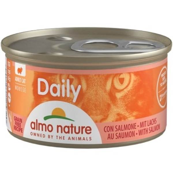 Hrana umeda pentru pisici Almo Nature Daily Somon Mousse 85g - Animax