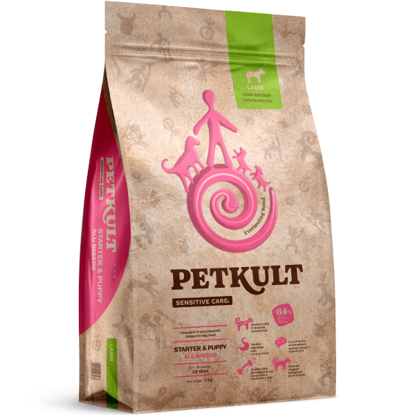 Hrana uscata pentru catei Petkult Sensitive Starter & Puppy Miel si Orez 12kg - Animax