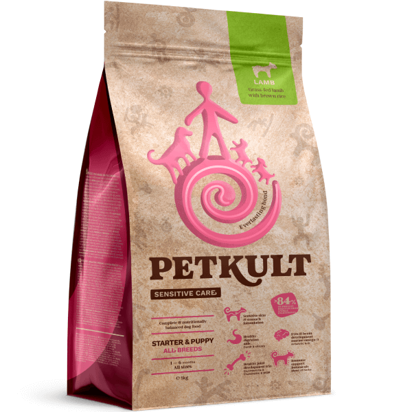 Hrana uscata pentru catei Petkult Sensitive Starter & Puppy Miel si Orez 3kg - Animax