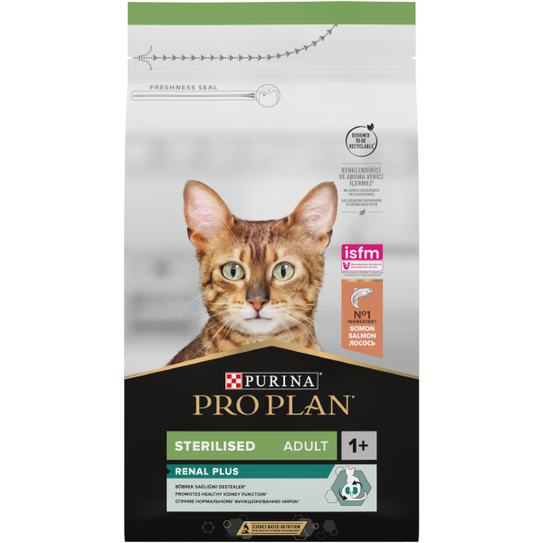 Hrana uscata pentru pisici Pro Plan Sterilised Renal Plus Somon 10kg - Animax
