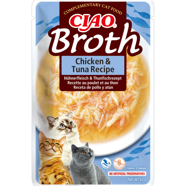 Hrana umeda pentru pisici Ciao Cat Supa Pui&Ton 40g - Animax