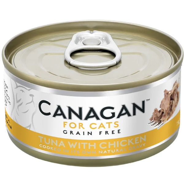 Hrana umeda pentru pisici Canagan Cat Ton&Pui 75g - Animax