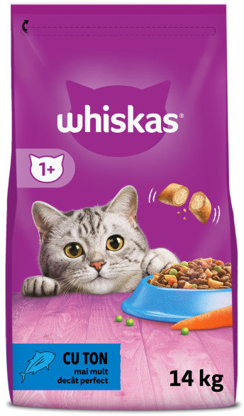 WHISKAS Hrana uscata pentru pisici Adulte, cu Ton