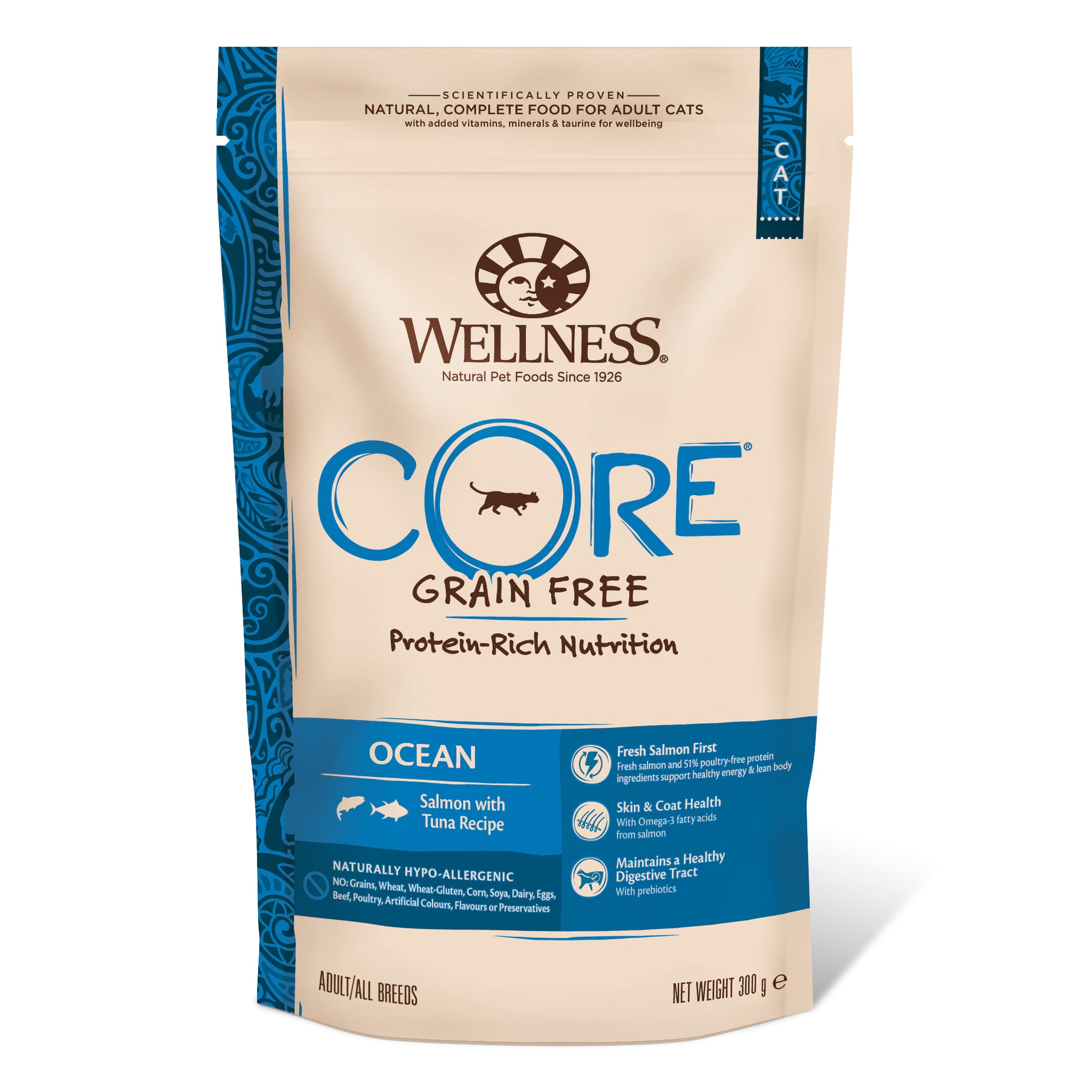 Hrana uscata pentru pisici Wellness Core Dry cu somon si ton 300g - Animax