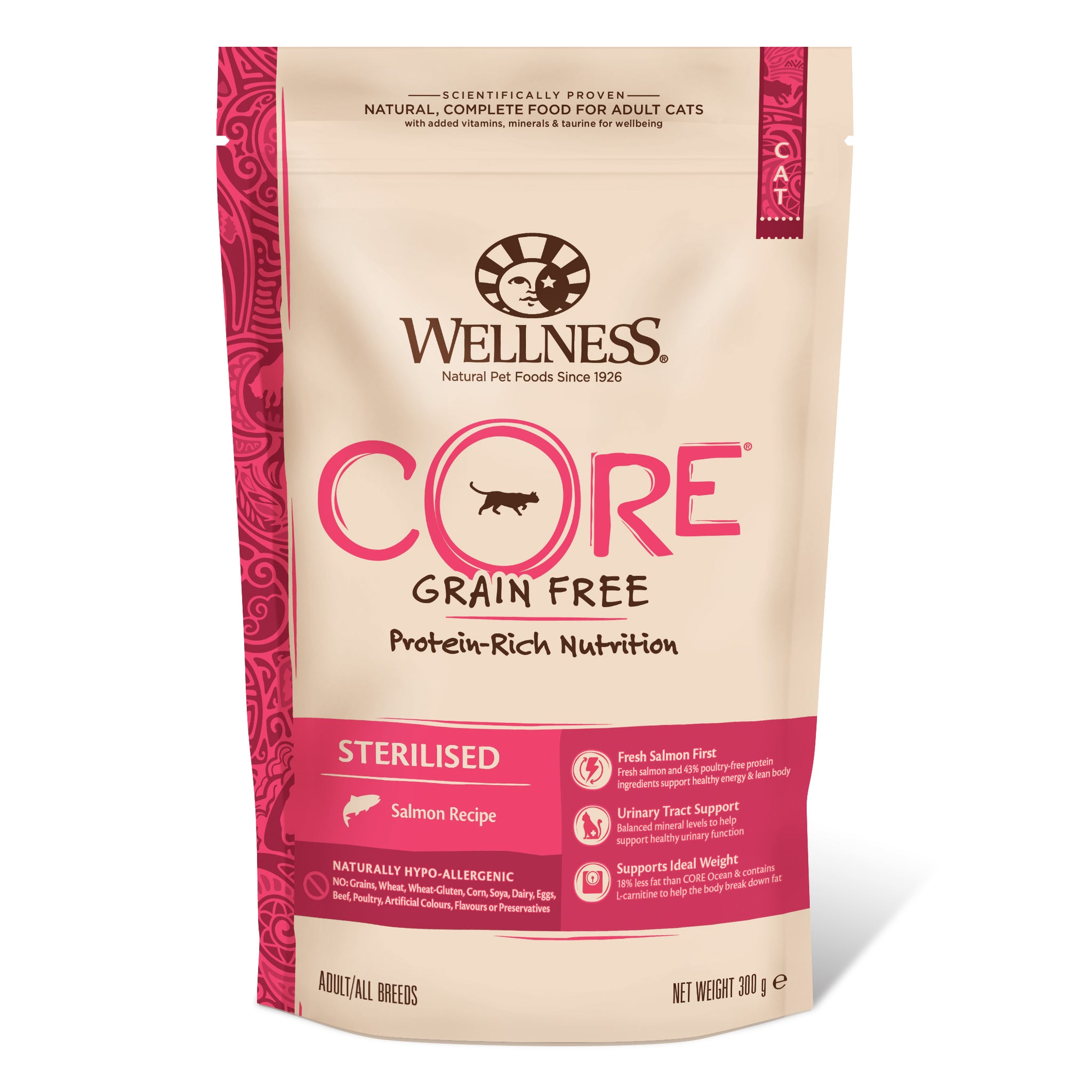 Hrana uscata pentru pisici Wellness Core Dry Sterilised cu somon 300 g - Animax