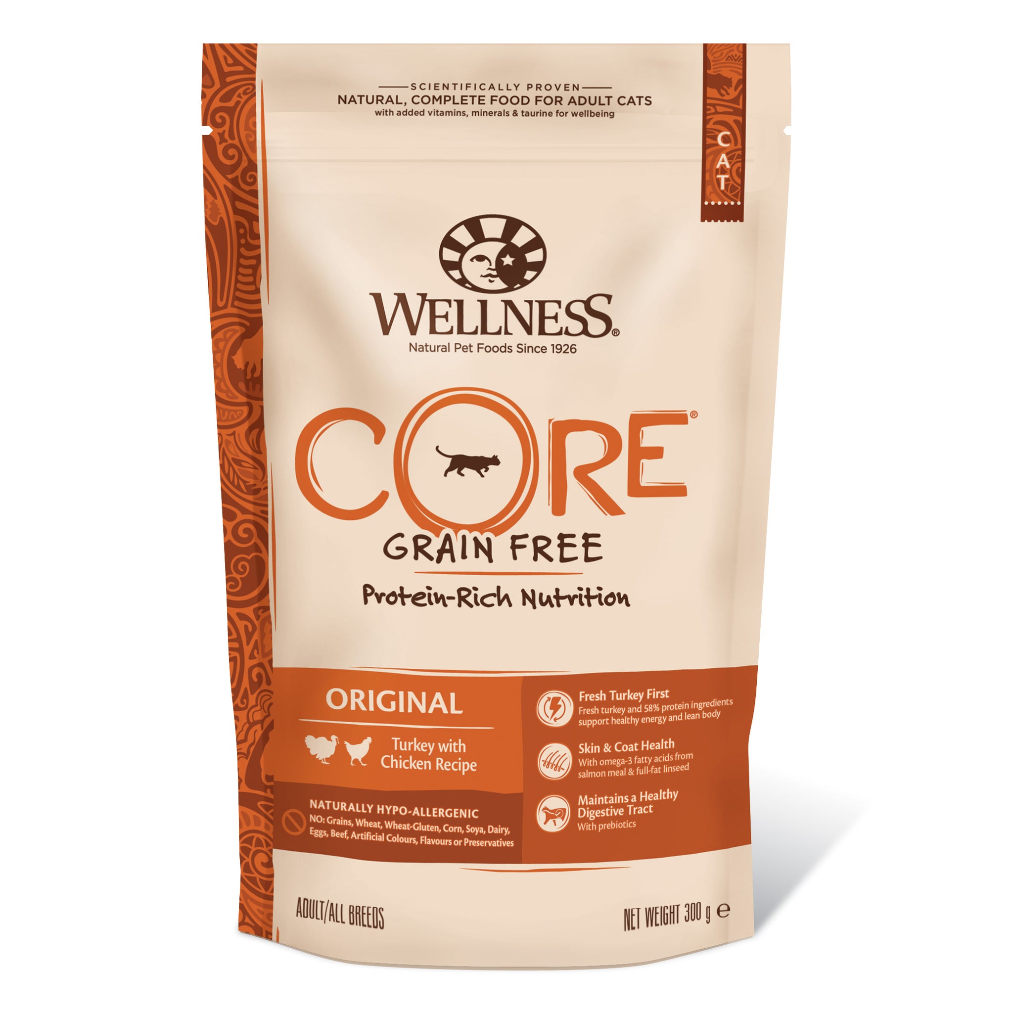 Hrana uscata pentru pisici Wellness Core Dry cu curcan si pui 300g - Animax