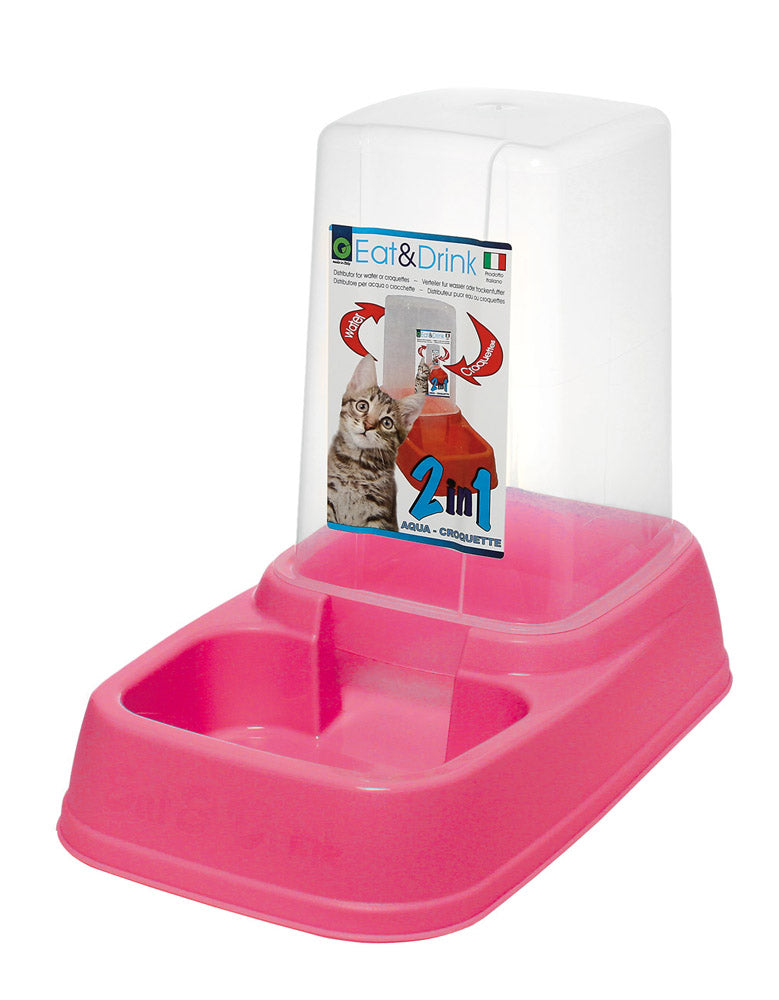 Dispenser antiderapant de hrana si apa pentru caini si pisici Geo 3.7l - Animax