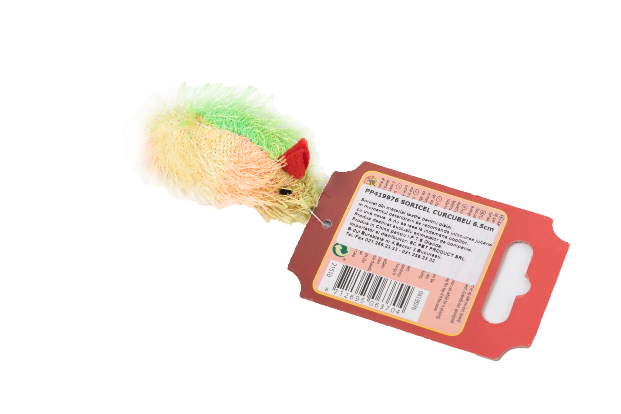 Jucarie pentru pisici Soricel Curcubeu 6.5cm - Animax