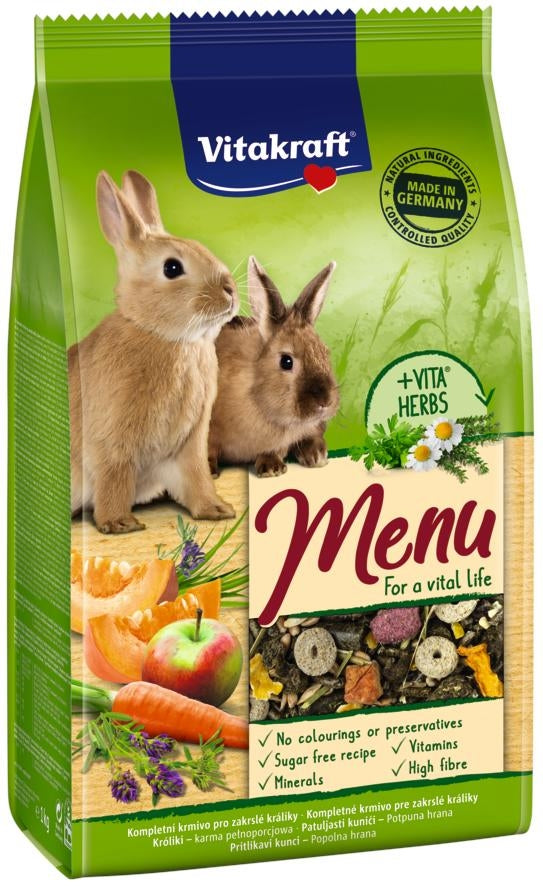 Hrana pentru iepuri Vitakraft Premium Menu 1kg - Animax
