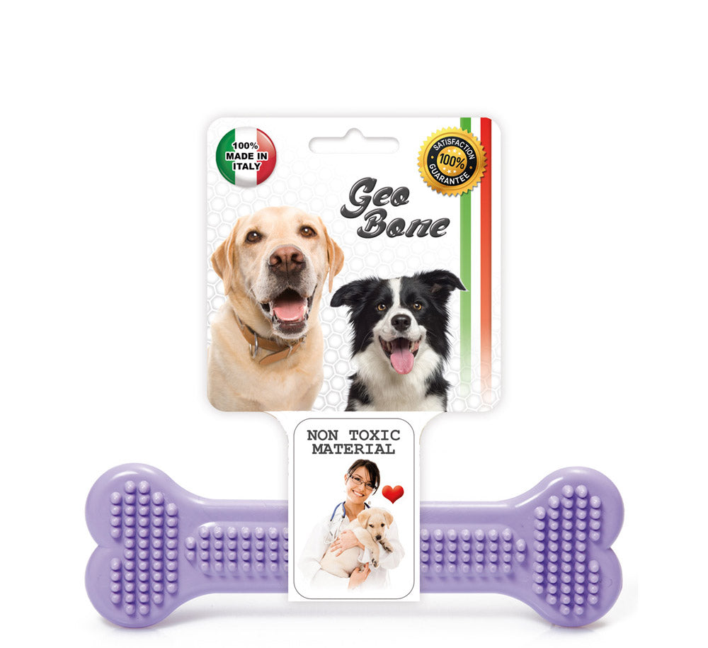 Os din plastic pentru caini Geo 19x6 cm - Animax