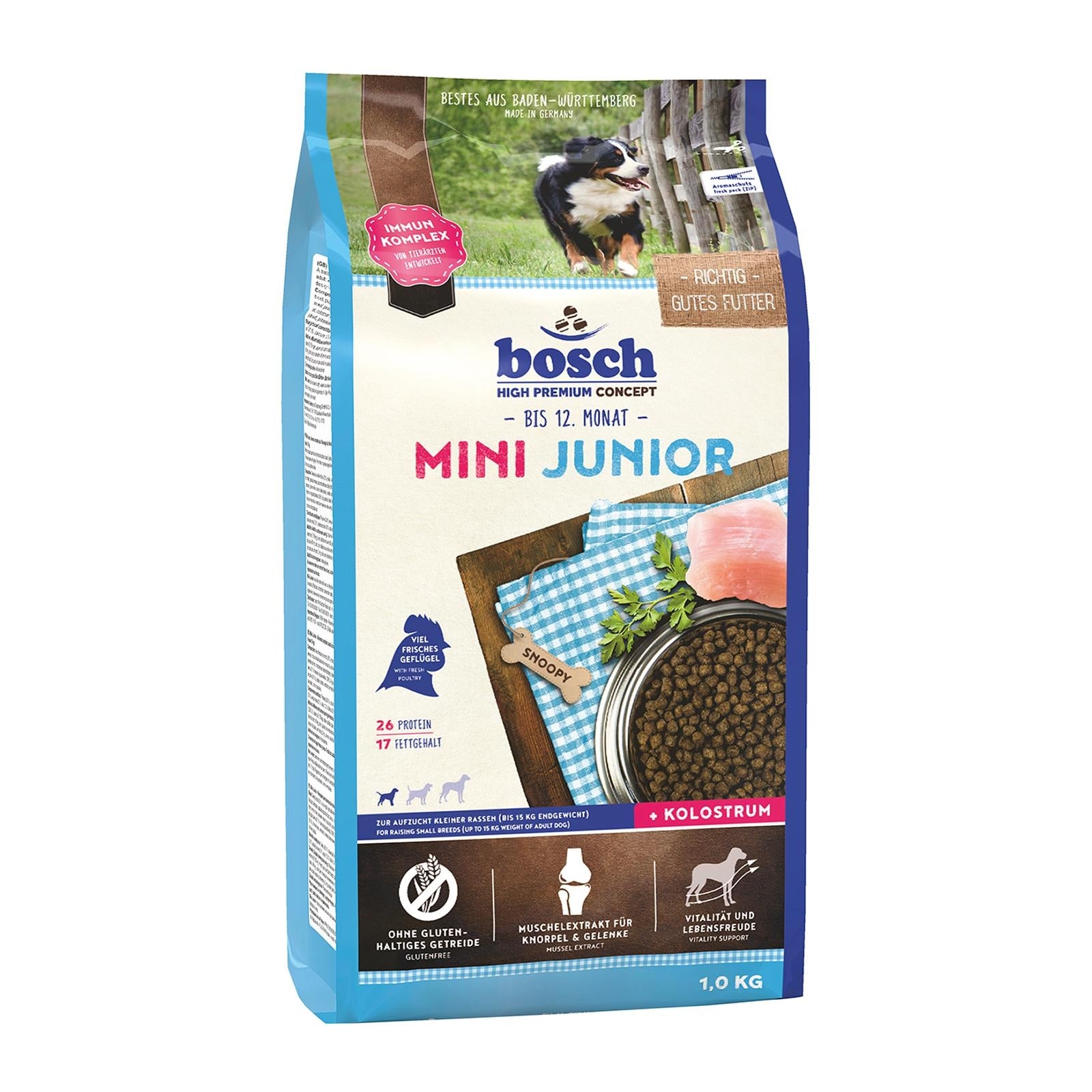 Hrana uscata pentru caini Bosch Mini Junior 1 kg - Animax